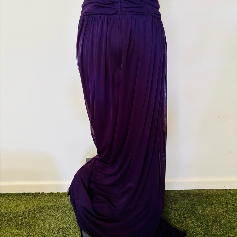 City Triangles Sz 17 Deep Purple Strapless Dress with Jewel Embellished Waist - Picture 9 of 12